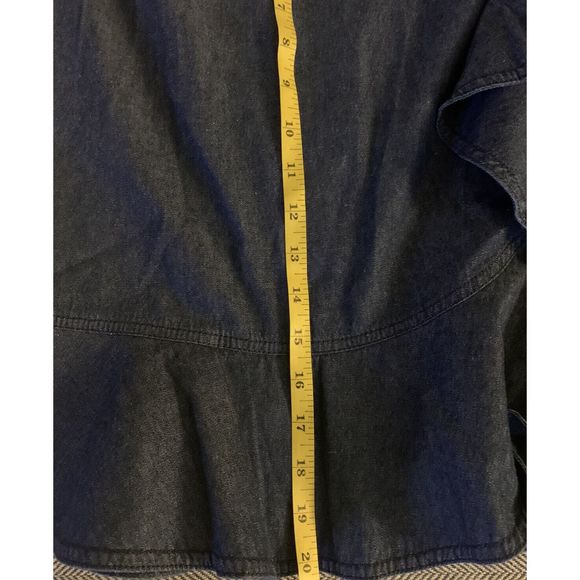 Draper James Mini Skirt Denim Look Ruffle Size 14 NWT - Picture 8 of 8